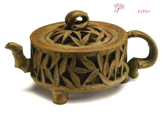 紫砂壶图片：镂空竹编 - 美壶网