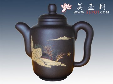 紫砂壶图片：泥绘集思 - 美壶网