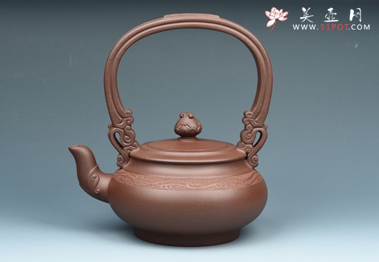 紫砂壶图片：双龙提梁 - 美壶网