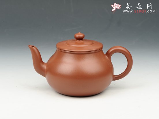 紫砂壶图片：秀水壶 280cc 原矿朱泥 - 美壶网