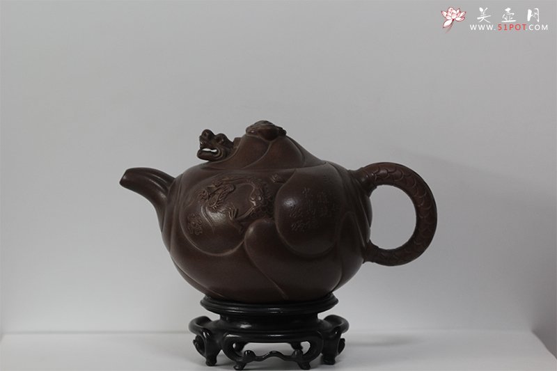 紫砂壶图片：施福生（1922-1999）鱼化龙 - 美壶网