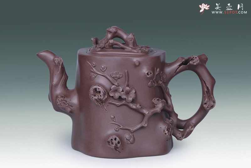 紫砂壶图片：高寿梅樁壶 - 美壶网