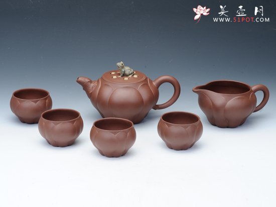 紫砂壶图片：青蛙莲子套壶 - 美壶网