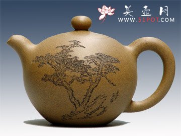 紫砂壶图片：一粒珠徐秉方铭 - 美壶网