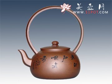 紫砂壶图片：大彬提梁 - 美壶网