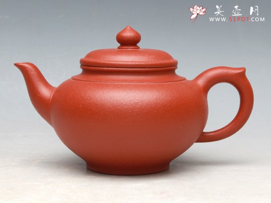 紫砂壶图片：笑樱 朱泥 380cc - 美壶网