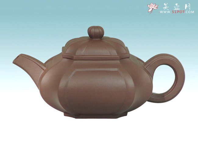 紫砂壶图片：四方抽角 320CC - 美壶网