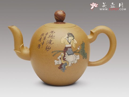 紫砂壶图片：彩绘一粒珠 - 美壶网