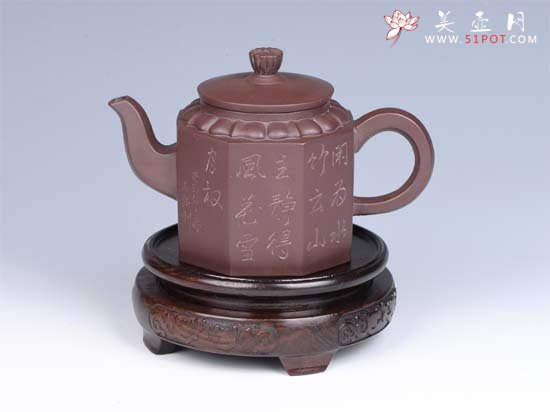 紫砂壶图片：- 六方菱花 - - 美壶网