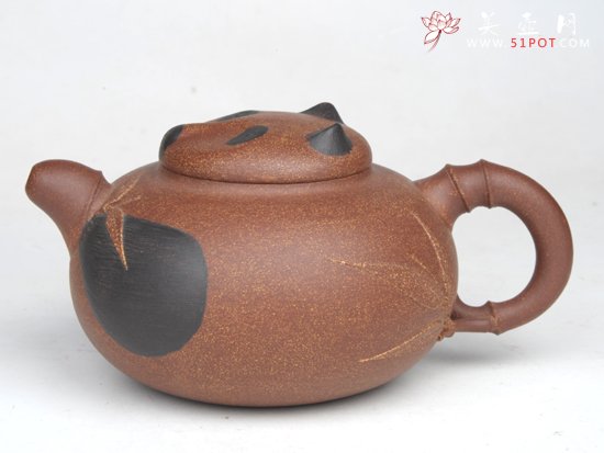 紫砂壶图片：熊猫  320CC... - 美壶网
