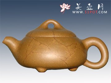 紫砂壶图片：冰纹石瓢 - 美壶网