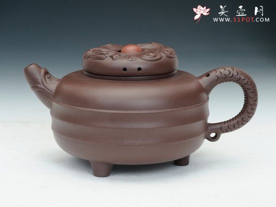 紫砂壶图片：双龙戏珠 - 美壶网