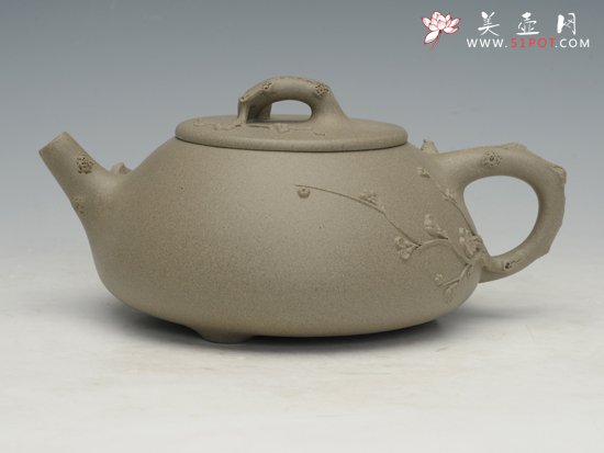 紫砂壶图片：梅花石瓢壶青段 - 美壶网