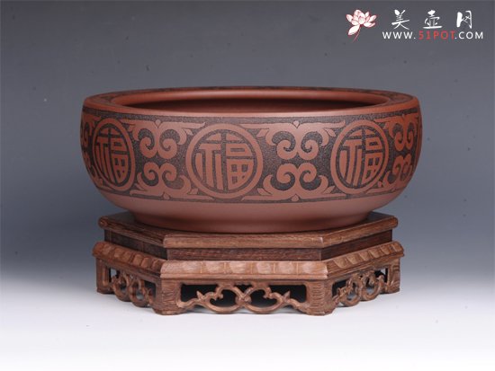 紫砂壶图片：陶刻水洗 - 美壶网
