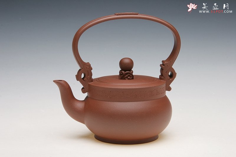 紫砂壶图片：祥龙提梁壶 - 美壶网
