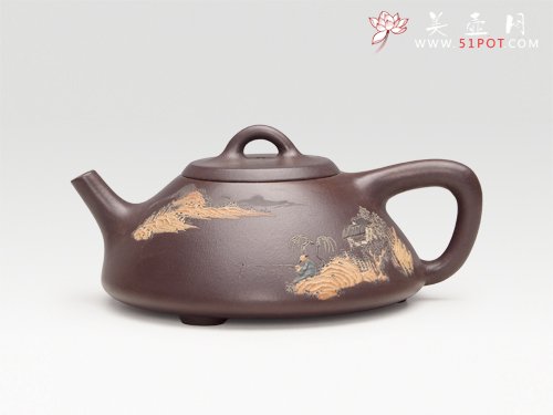 紫砂壶图片：扁石瓢 - 美壶网