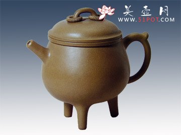 紫砂壶图片：三足鼎 - 美壶网