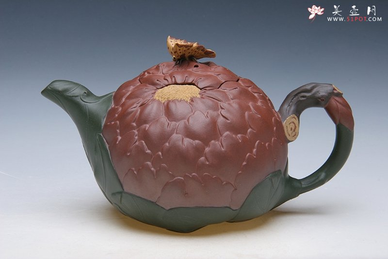 紫砂壶图片：牡丹壶 - 美壶网