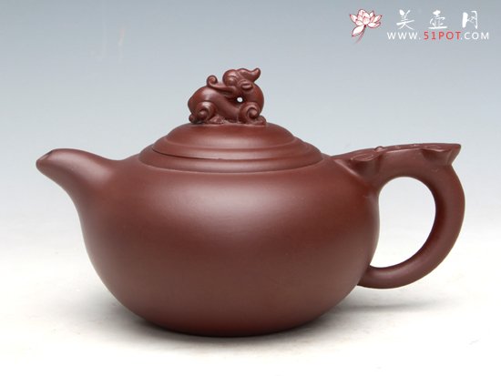 紫砂壶图片：如意生肖（紫泥）350ML - 美壶网