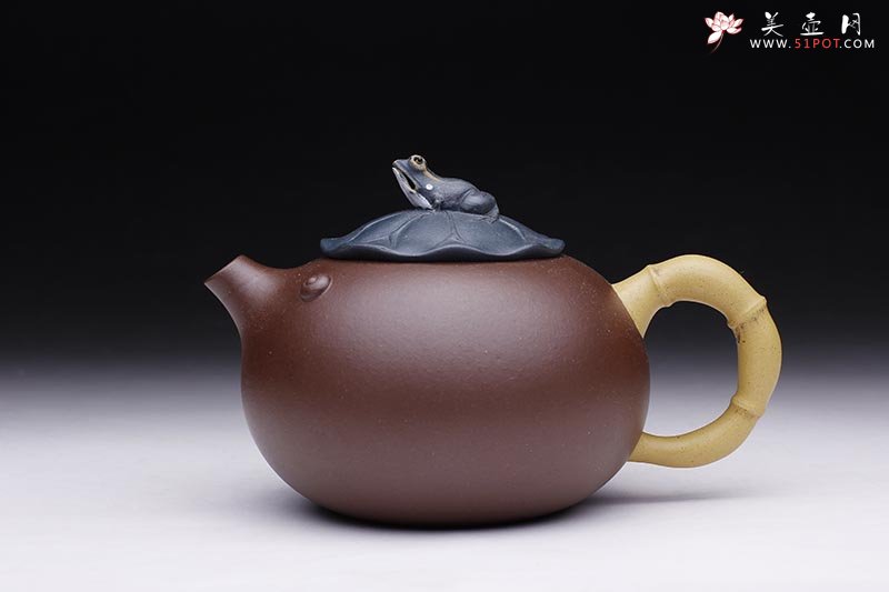 紫砂壶图片：鱼蛙同乐壶 - 美壶网