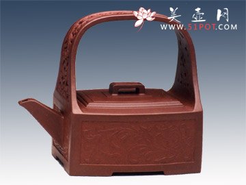 紫砂壶图片：唐草提梁 - 美壶网