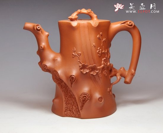 紫砂壶图片：梅开五福（高） - 美壶网