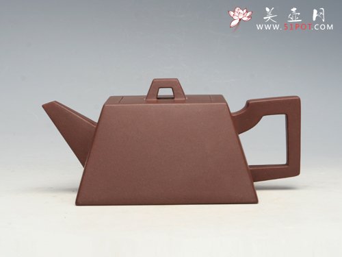 紫砂壶图片：升方 泥料：拼紫泥 - 美壶网