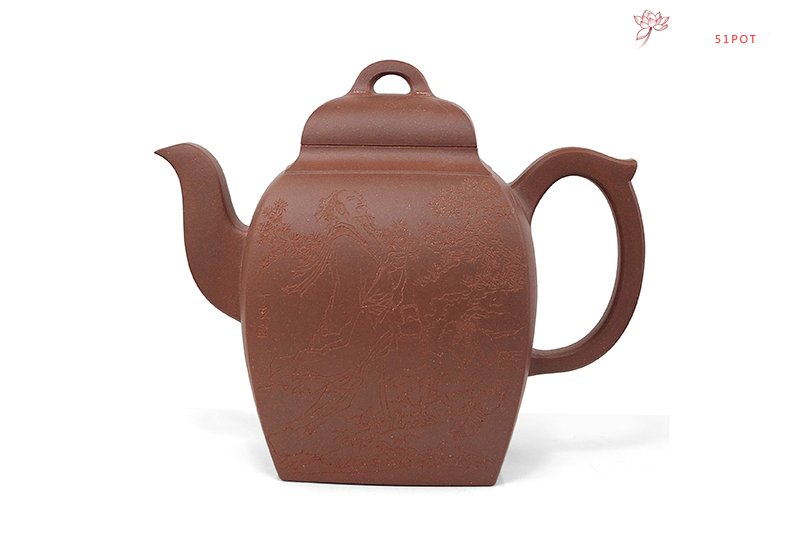 紫砂壶图片：履源方壶 - 美壶网