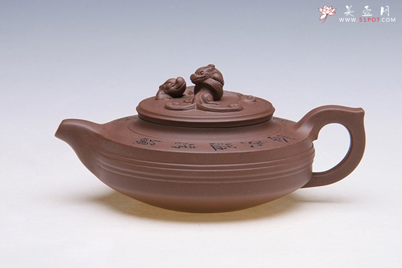 紫砂壶图片：双龙风韵壶 - 美壶网