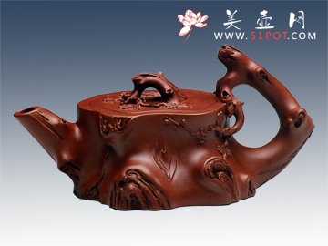 紫砂壶图片：矮梅桩壶 - 美壶网