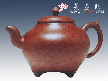 紫砂壶图片：三足传炉 - 美壶网