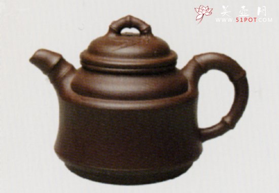紫砂壶图片：双线竹鼓 - 美壶网