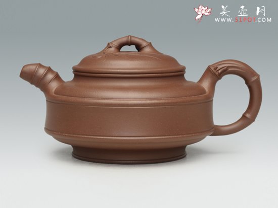 紫砂壶图片：双线竹鼓 - 美壶网