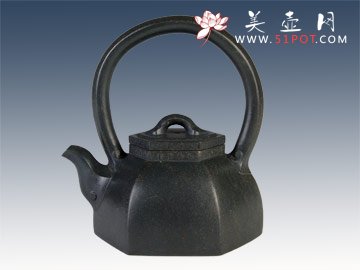 紫砂壶图片：如意提梁 - 美壶网