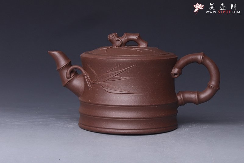 紫砂壶图片：双线竹段 - 美壶网