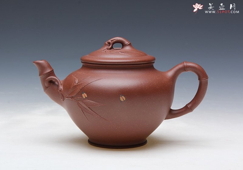 紫砂壶图片：笑樱竹节 - 美壶网