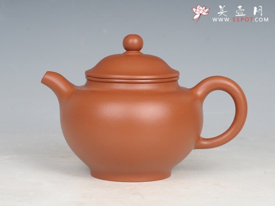紫砂壶图片：朱泥全手工掇只 - 美壶网