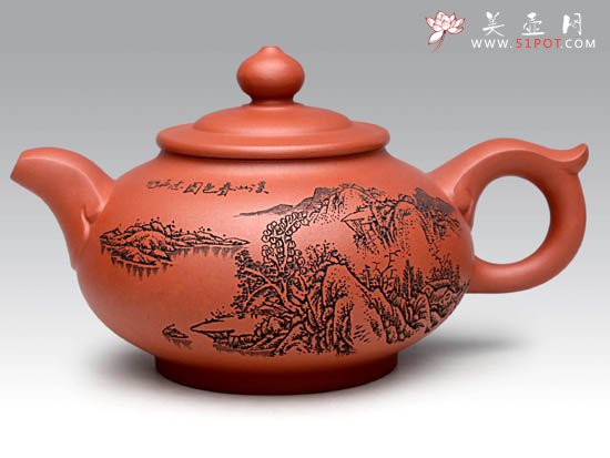 紫砂壶图片：如意祥缘  泥料：原矿清水泥  容量：280CC - 美壶网