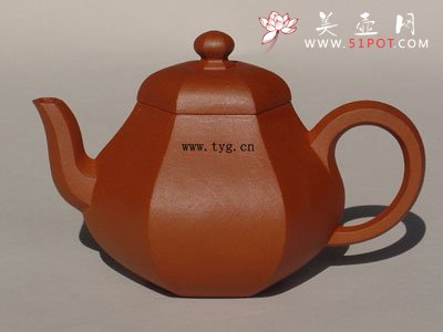 紫砂壶图片：六方玲珑壶 - 美壶网