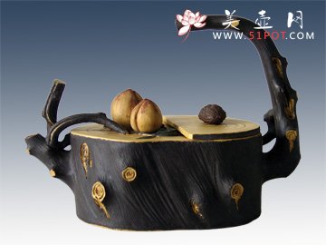 紫砂壶图片：梅桃壶 - 美壶网