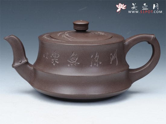 紫砂壶图片：屈竹 - 美壶网