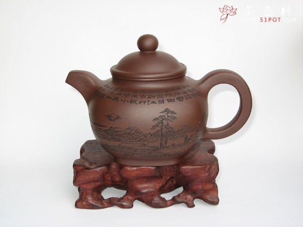 紫砂壶图片：浑四方掇球 - 美壶网