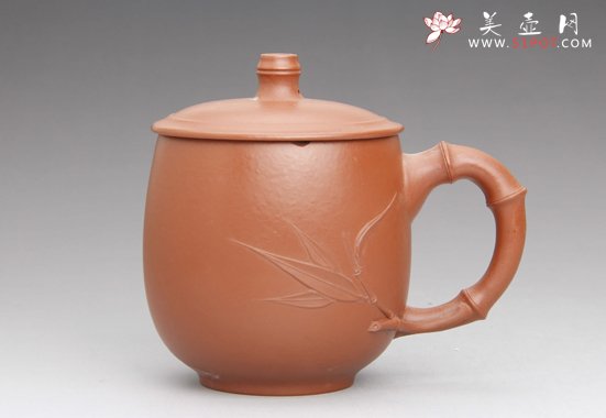 紫砂壶图片：朱泥盖杯 - 美壶网