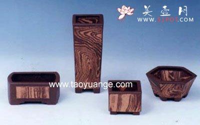 紫砂壶图片：胶泥小花盆 - 美壶网