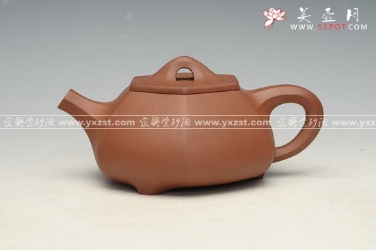 紫砂壶图片：六方石瓢 - 美壶网