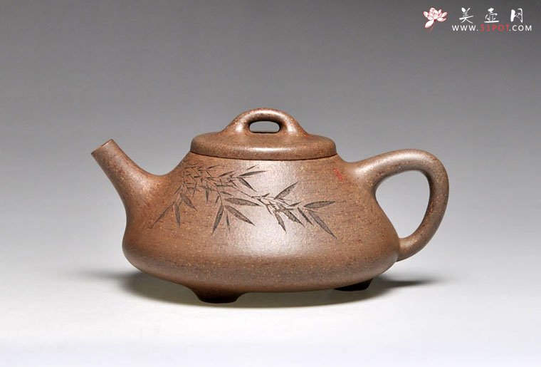 紫砂壶图片：全手工《子冶石瓢》 泥料：段泥 容量：260 - 美壶网