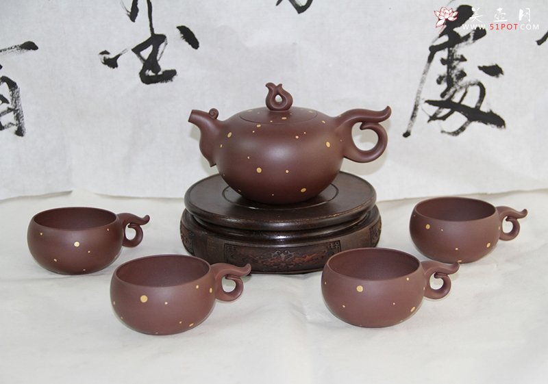 紫砂壶图片：火焰套壶 - 美壶网