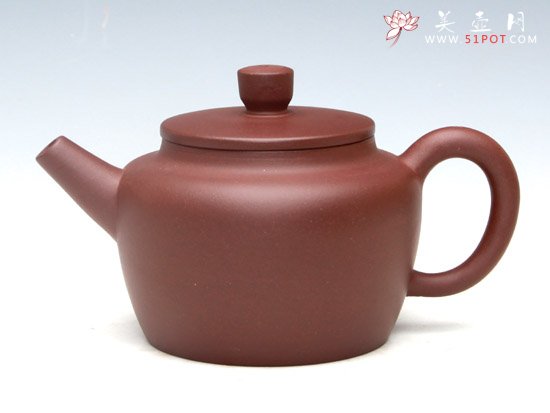 紫砂壶图片：瓶盖莲子（紫泥）400ML - 美壶网