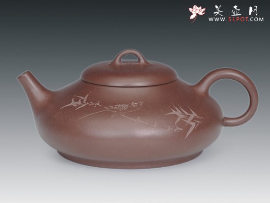 紫砂壶图片：扁石瓢 - 美壶网