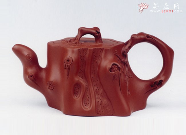 紫砂壶图片：树桩 250CC 130CC - 美壶网